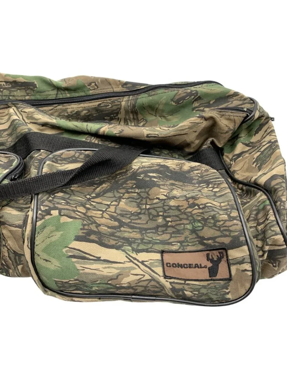 Conceal Camouflage Duffel Bag Adjustable Strap Multiple Pockets Trebark Pattern